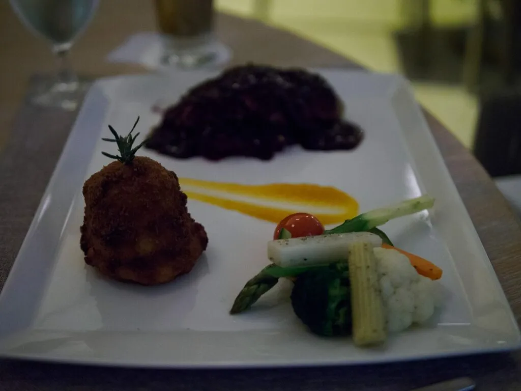 pair A plated main at the Alasia's restaurant