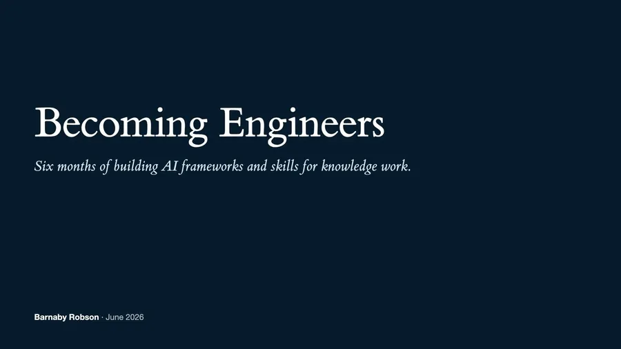 Becoming Engineers — opening slide